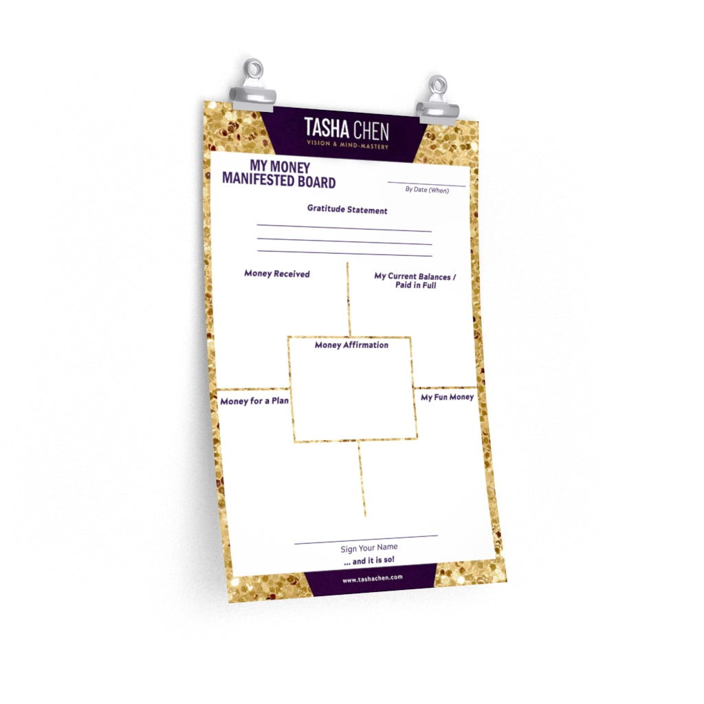 My Money Manifested Board "Sparkled" (Poster)